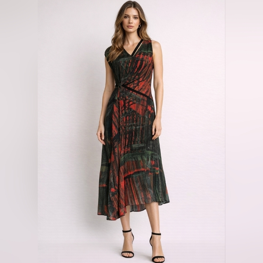 Palmer Harding Red and Black Women's Dress medium